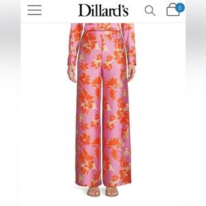 Floral satin pants NWT